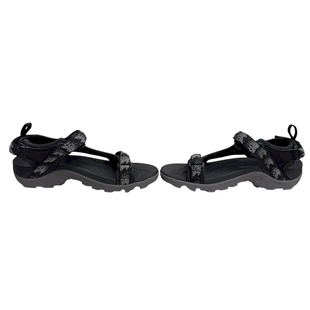 Teva Kids Size 3 Tanza Sport  Black‎ Grey Hiking Outdoor Open-Toe Sandals